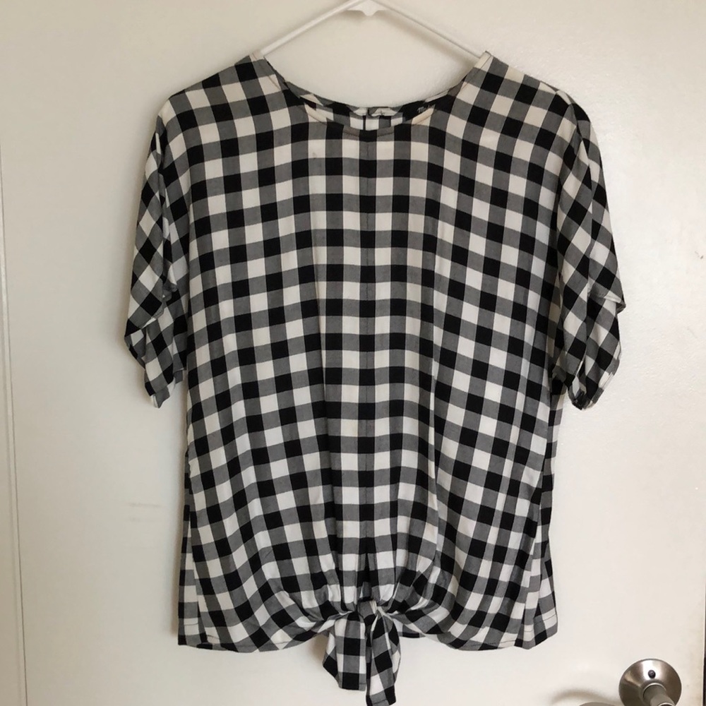 Buffalo Check tie front top